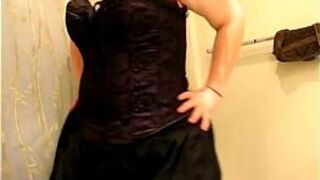 Sexy BBW in Corset porn video