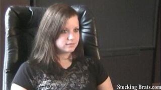 Watch while I take my sexy stocking off porn video